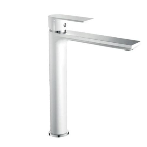 Смеситель для умывальника HAIBA ALEX 001 HIGH WHITE-CHROME (HB9564)