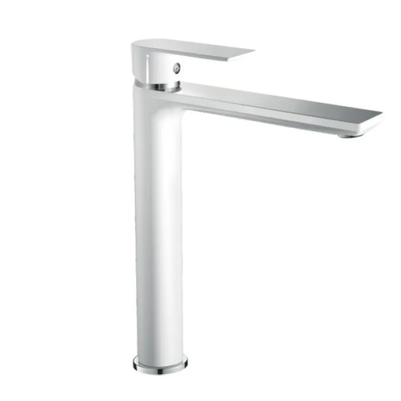 Смеситель для умывальника HAIBA ALEX 001 HIGH WHITE-CHROME (HB9564)