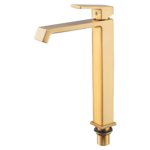 Смеситель для умывальника Haiba GAUDI 001 (HIGH) BRUSHED GOLD (HB9597)