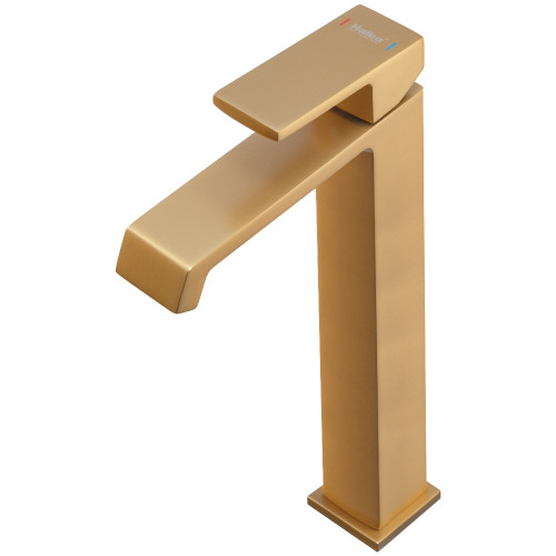 Смеситель для умывальника Haiba GAUDI 001 (HIGH) BRUSHED GOLD (HB9597)