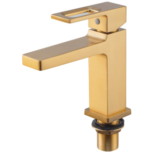 Змішувач для умивальника Haiba KANT 001 BRUSHED GOLD (HB9605)