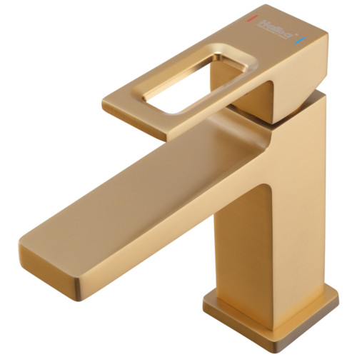 Змішувач для умивальника Haiba KANT 001 BRUSHED GOLD (HB9605)