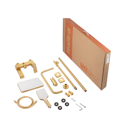 Душова колона із змішувачем HAIBA GAUDI 009-J BRUSHED GOLD (HB9584)