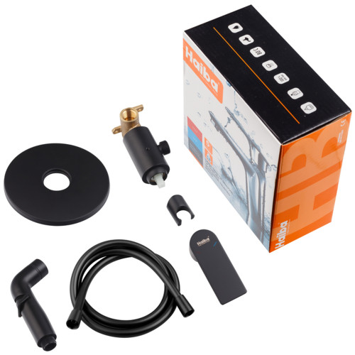 Змішувач для гігієнічного душу Haiba ALEX 002 BLACK (HB9618)