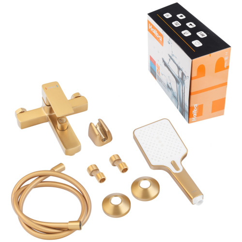 Змішувач для ванни Haiba KUBUS 009 (EURO) BRUSHED GOLD (HB9628)