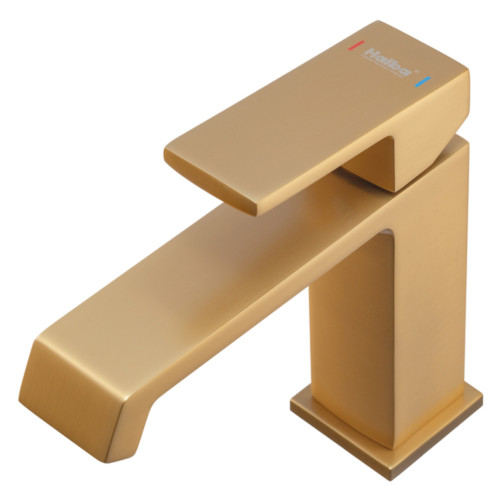 Смеситель для умывальника HAIBA GAUDI 001 BRUSHED GOLD (HB9583)