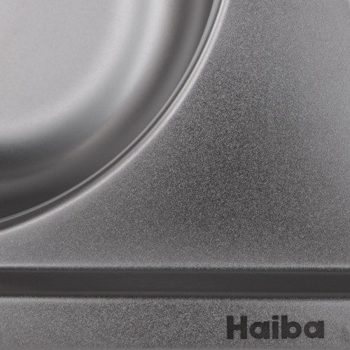 Мийка кухонна Haiba 80x49 DOUBLE (satin) (HB0652)