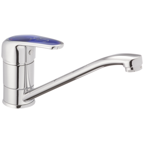 Смеситель для кухни Haiba MAGIC 555 с синей ручкой (HB0668)