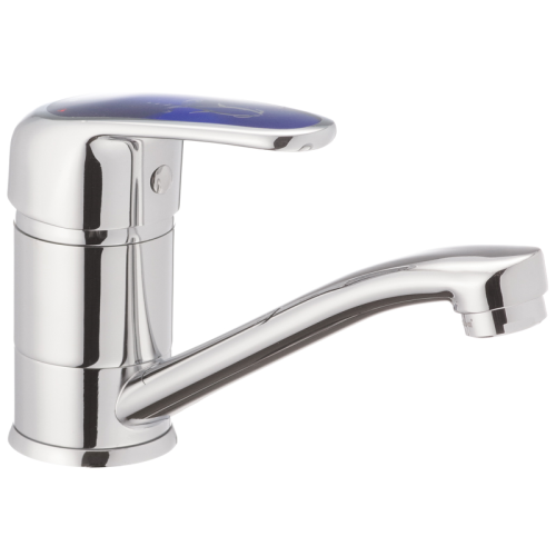 Смеситель для кухни Haiba MAGIC 555 (15 см) с синей ручкой (HB0672)