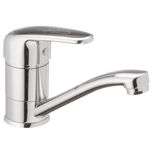 Смеситель для кухни Haiba MAGIC 555 (15 см) с черной ручкой (HB0671)