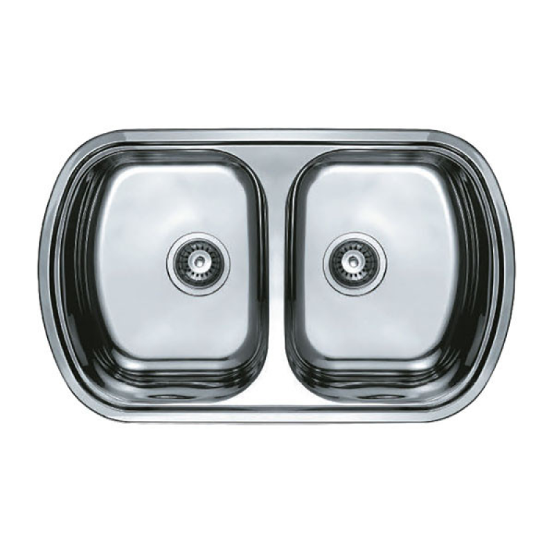 Мийка кухонна Haiba 80x49 DOUBLE (decor) (HB0572)