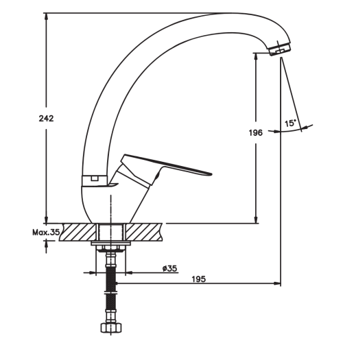 Смеситель для кухни Haiba NIKAS 777 (HB0870)
