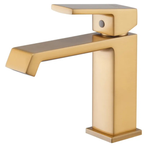 Змішувач для умивальника HAIBA GAUDI 001 BRUSHED GOLD (HB9583)