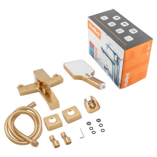 Змішувач для ванни Haiba GAUDI 009 EURO BRUSHED GOLD (HB9599)