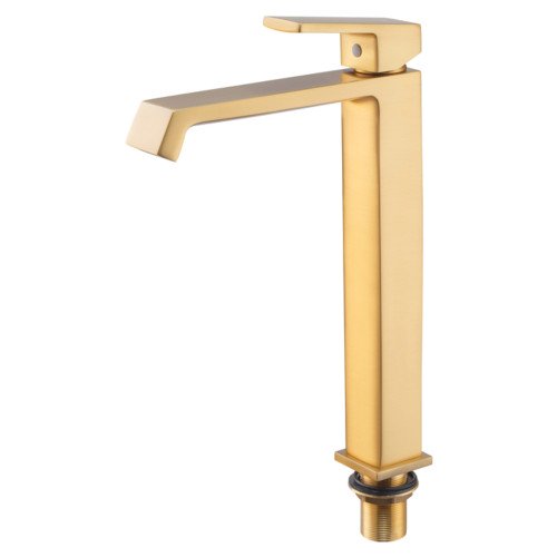 Змішувач для умивальника Haiba GAUDI 001 (HIGH) BRUSHED GOLD (HB9597)