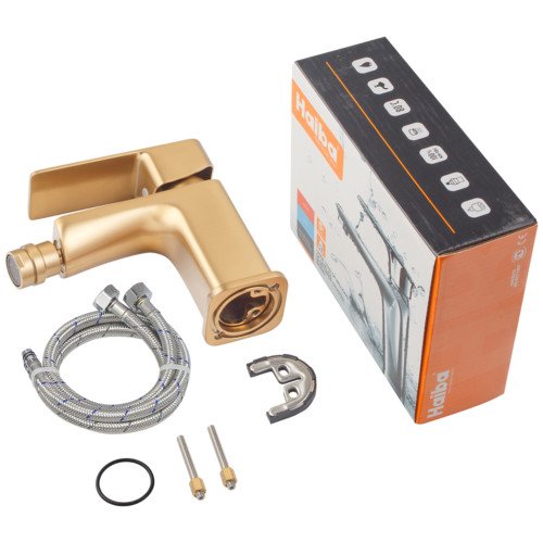 Змішувач гігієнічний для біде Haiba KUBUS 002 BRUSHED GOLD (HB9624)
