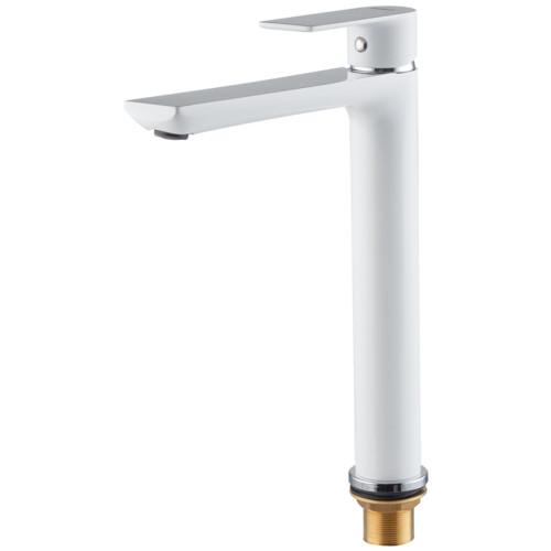 Смеситель для умывальника HAIBA ALEX 001 HIGH WHITE-CHROME (HB9564)