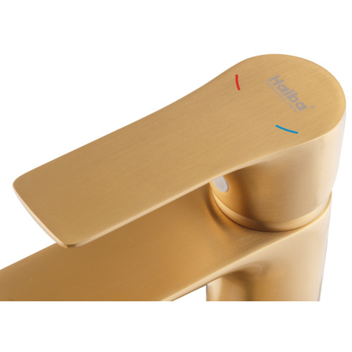 Змішувач для умивальника Haiba Milano 001 BRUSHED GOLD (HB9619)