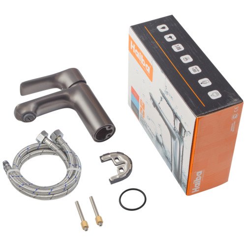 Змішувач для умивальника Haiba Milano 001 Graphite (HB4033)