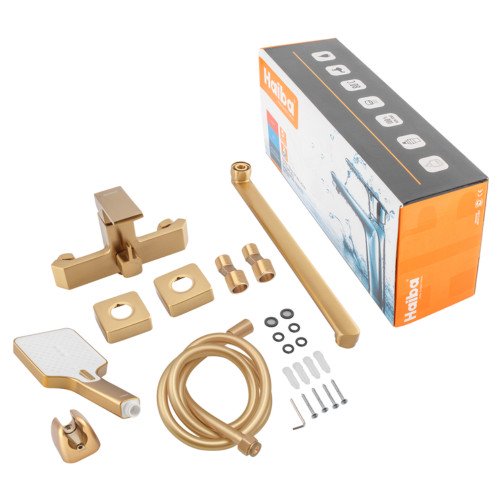 Смеситель для ванны Haiba GAUDI 006 EURO BRUSHED GOLD (HB9598)