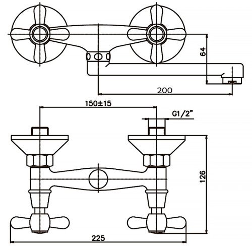 Смеситель для кухни Haiba Dominox 361 (HB0094)