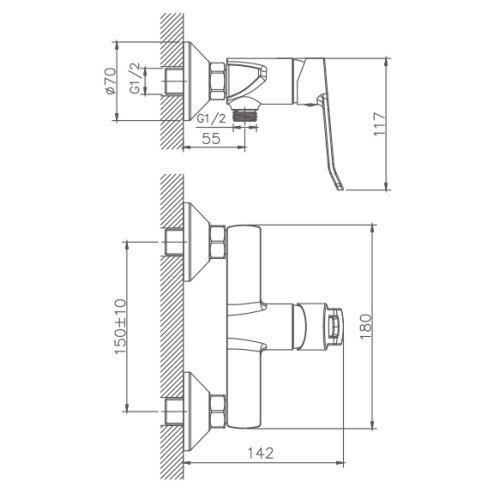 Смеситель для душа Haiba ADEL 003 (HB1005)