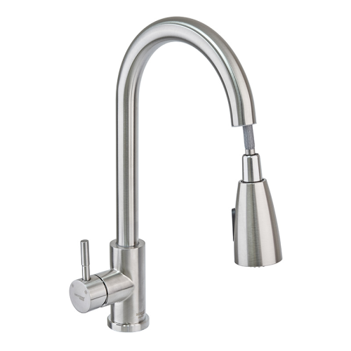 Змішувач для кухні Haiba SUS 014 з висувною лійкою (HB3898)